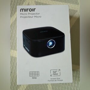 Black Micro Projector - Compact Portable Mini Projector